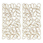 Uttermost In The Loop Two Piece Wall Sculpture by Jim Parsons Gold Silver Leaf