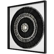 Uttermost Sandara 39-3/8" x 39-3/8" Framed Decorative Panel Black / Gold