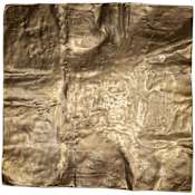 Uttermost Archive 19" Square Organic Metal Wall Art Decor Brass