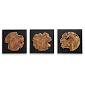 Uttermost Kolini 20" x 20" Frameless Decorative Panels - Set of 3 Black