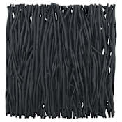Uttermost 24" Tall Teak Wood Abstract Sculpture Black