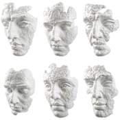 Uttermost Self-Portrait 14" Tall Polyresin People and Figures Sculpture - Set of 6 White