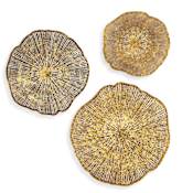 Uttermost Radiance 23-1/2" x 23" Frameless Decorative Panels - Set of 3 Gold