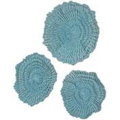 Uttermost Ocean Gems 22" Tall Polyresin Abstract Sculpture - Set of 3 Blue