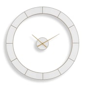 Uttermost 36" Ivory Halo Glass and Iron Analog Wall Mounted Clock Gold / White
