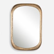 Uttermost Malone 24"W x 36-1/2"H Rectangular Flat Accent Mirror Gold