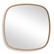 Uttermost Novell 41-7/8" Square Flat Wood Framed Accent Mirror Pinewood