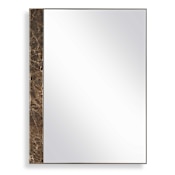 Uttermost Hanover 26-3/4"W x 35-5/8"H Rectangular Flat Iron and Marble Framed Accent Mirror Golden Bronze