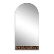 Uttermost Hanover 39-3/8"W x 78-3/4"H Arched Flat Iron and Marble Framed Accent Mirror Dark Bronze