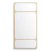 Uttermost Wrenton 30"W x 60"H Rectangular Flat Stainless Steel Framed Accent Mirror Plated Brass