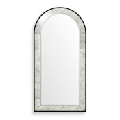 Uttermost Marlowe 40"W x 80"H Arched Flat Iron Framed Accent Mirror Black