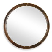 Uttermost Auger 44-3/4" Diameter Circular Flat Metal Framed Accent Mirror Aged Rust Bronze