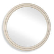 Uttermost Florian 38-1/2" Diameter Circular Flat Iron Framed Accent Mirror Gloss Warm White