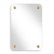 Uttermost Hamrick 24"W x 36"H Rectangular Flat Frameless Accent Mirror Brass