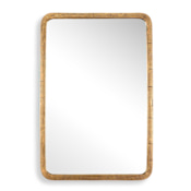 Uttermost Vestry 24"W x 35-1/2"H Rectangular Flat Aluminum Framed Accent Mirror Plated Antique Brass
