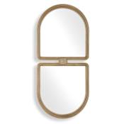Uttermost Jacques 22"W x 47-1/2"H Arched Flat Wood Framed Accent Mirror Antique Gold