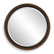 Uttermost Porthole 39-1/4" Diameter Circular Beveled Framed Accent Mirror Bronze