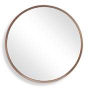 Uttermost Torrado 40" Diameter Circular Flat Framed Accent Mirror Bronze