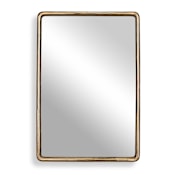Uttermost Burton 22"W x 32"H Rectangular Flat Framed Accent Mirror Brass