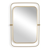 Uttermost Moreni 30"W x 43-1/2"H Rectangular Flat Framed Accent Mirror Brass