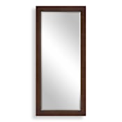 Uttermost Durant 33-1/2"W x 73-1/4"H Rectangular Beveled Framed Full Length Mirror Brown / Woodtone