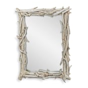 Uttermost Rooted 32-1/2"W x 44"H Rectangular Flat Framed Accent Mirror Woodtone