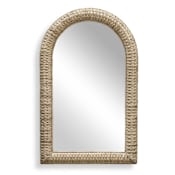 Uttermost Twisted 38-1/4"W x 60-1/4"H Arched Flat Framed Accent Mirror Woodtone