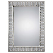 Uttermost Lanester 36" W x 48" H Rectangular Framed Accent Mirror Antiqued Silver