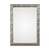 Uttermost Evelina 24-5/8" W x 34-5/8" H Rectangular Framed Accent Mirror Burnished Metallic Silver