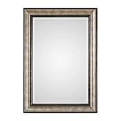 Uttermost Shefford 31" W x 43" H Rectangular Framed Accent Mirror Metallic Silver / Rustic Bronze