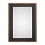 Uttermost Staveley 30" W x 42" H Rectangular Framed Accent Mirror Rustic Black