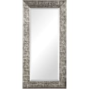 Uttermost Maeona 30" W x 60" H Rectangular Glass Framed Full Length Wall Mirror Metallic Silver