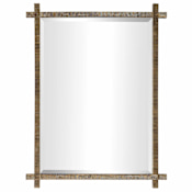 Uttermost Abanu 30" W x 39-3/4" H Rectangular Framed Bathroom Wall Mirror Antique Gold