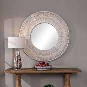 Uttermost Sailor's Knot 51-1/4" Diameter Circular Framed Accent Mirror Neutral Beige