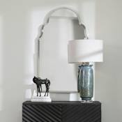Uttermost Brayden 25-1/2" W x 42-5/8" H Arched Framed Accent Mirror Polished Nickel