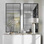 Uttermost Rousseau 30" W x 60" H Rectangular Framed Accent Mirror Wrought Iron Black