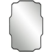 Uttermost Casmus 24" W x 35-1/2" H Contemporary Rectangular Framed Bathroom Wall Mirror Matte Black