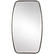 Uttermost Canillo 21-1/8" W x 36-1/8" H Contemporary Rectangular Framed Bathroom Wall Mirror Distressed Dark Bronze