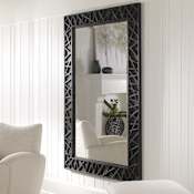 Uttermost Everest 45" W x 70" H Rectangular Framed Accent Mirror Satin Black