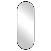 Uttermost Varina 21-7/8" W x 59-3/4" H Oval Framed Full Length Mirror Satin Black