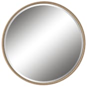 Uttermost Ranchero 42-1/2" Diameter Circular Framed Accent Mirror Black