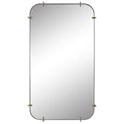 Uttermost Pali 27-1/8" W x 47-1/2" H Rectangular Framed Accent Mirror Black