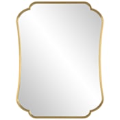 Uttermost Athena 24" W x 32" H Rectangular Stainless Steel Framed Accent Mirror Plated Brushed Brass