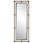 Uttermost Melville 27-1/2" W x 76" H Rectangular Framed Full Length Mirror Textured Rust Black