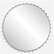 Uttermost Cosmopolitan 37-3/8" Diameter Circular Flat Accent Mirror Gold