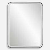 Uttermost Crofton 30"W x 40"H Rectangular Flat Accent Mirror Black