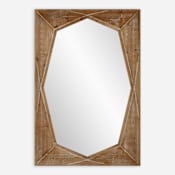 Uttermost Marquise 35-1/2" W x 52-1/4" H Geometric Framed Accent Mirror Natural Wood