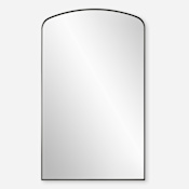 Uttermost Tordera 24" W x 40" H Rectangular Framed Accent Mirror Satin Black