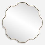 Uttermost Gearing Up 39-3/8" Diameter Specialty Framed Accent Mirror Bronze