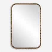 Uttermost A Little Knotty 20" W x 30" H Rectangular Framed Accent Mirror Bronze